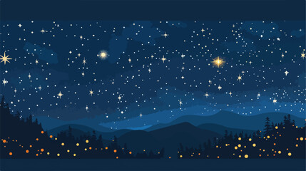 Starry sky. Many stars constellations at night. Midnight - obrazy, fototapety, plakaty
