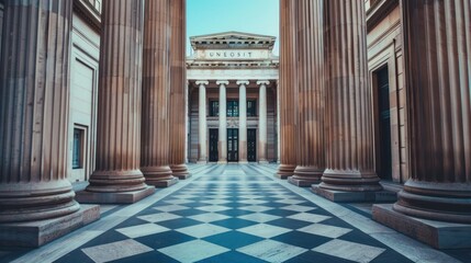 Government building, symbolizing the public sector.