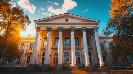 Government building, symbolizing the public sector.