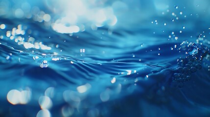 Bright blue sea surface closeup : Generative AI - Powered by Adobe