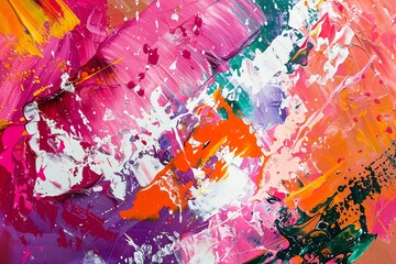 Abstract expressionist style Mothers Day artwork with dynamic, emotional color splashes