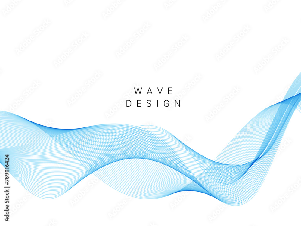 Wall mural Abstract color wave lines elegant vector illustration background