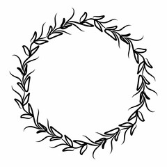 Aesthetic wreath for border or frame
