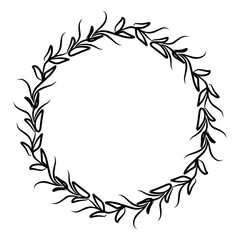 Aesthetic wreath for border or frame
