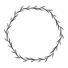 Aesthetic wreath for border or frame

