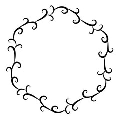 Aesthetic wreath for border or frame
