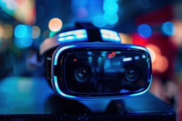 Image of a virtual reality headset, creating an immersive experience