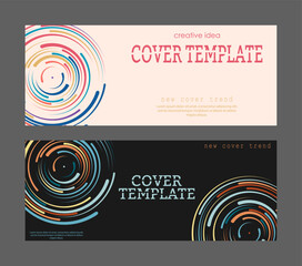 The pattern of a colored circle. A template for a cover, poster, book, magazine or poster. The idea of creative design