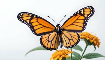 Obraz premium digital render of a monarch butterfly