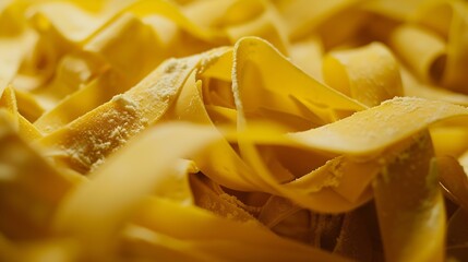 Fresh pappardelle pasta close up : Generative AI