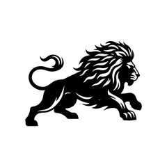 Lion Vector Silhouette- lion Illustration- lion vector stock.  © WASEE