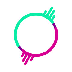 Abstract Splash Circle Frame