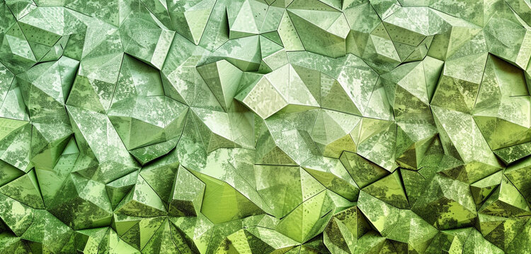 Textured background with moss and apple green shapes for a calming effect.