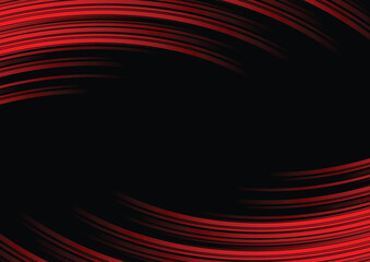 Abstract red line and black background for business card, cover, banner, flyer. Vector illustration