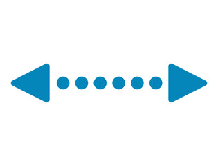 dotted blue double arrow icon
