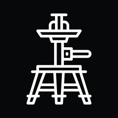 camera tripod icon vector outline