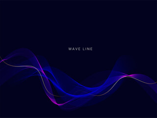 abstract stylish blue wave design background vector