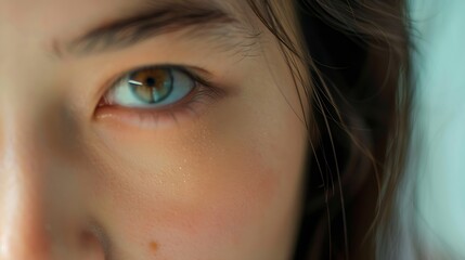 Fototapeta premium close up of face of beautiful young woman : Generative AI