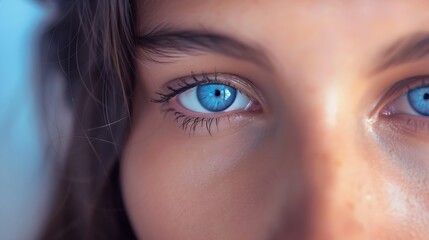Blue eyed womans face : Generative AI