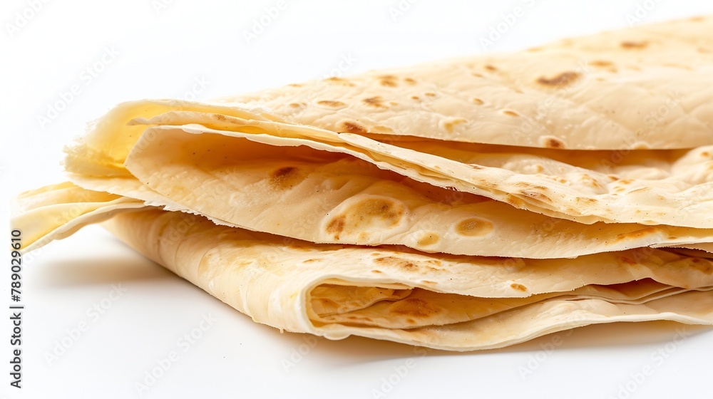 Poster thin lavash on white background : generative ai