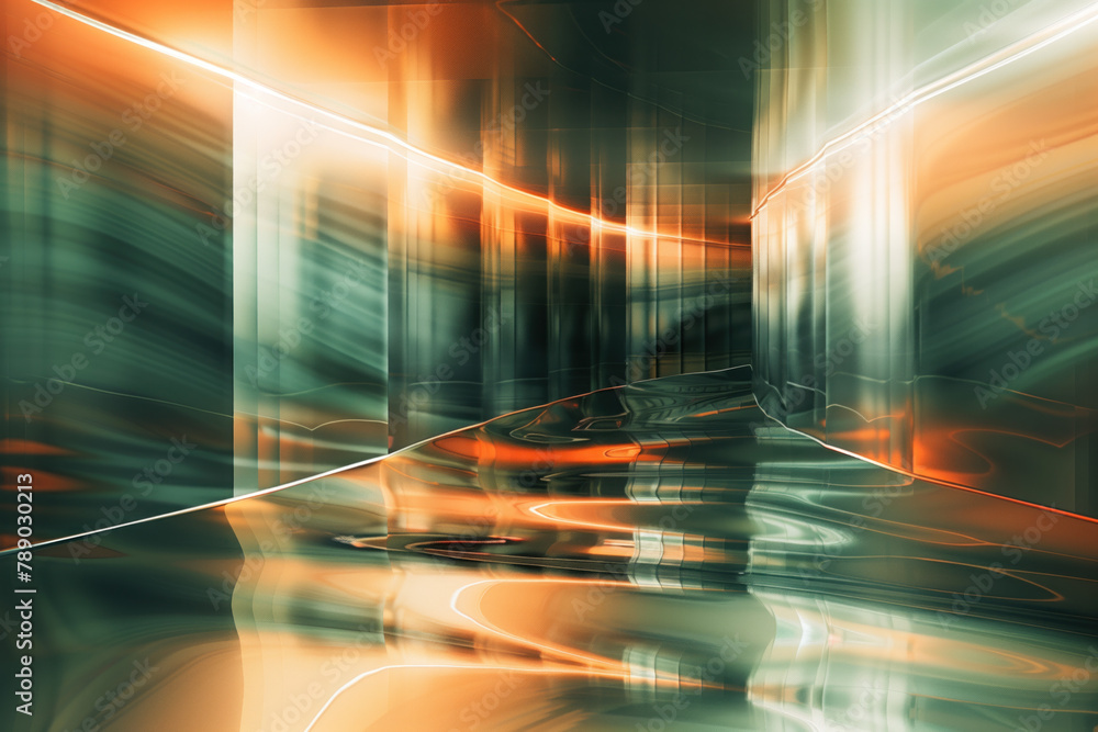 Poster abstract background with reflections and caustics. hi-tech. futuristic background image. created wit
