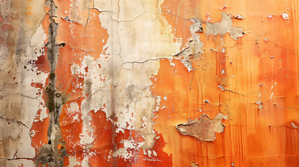 Abstract orange grunge wall background