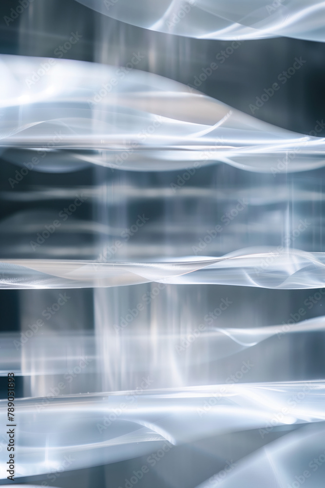 Poster Abstract background with reflections and caustics. Hi-tech. Futuristic background image. Created with Generative AI technology.
