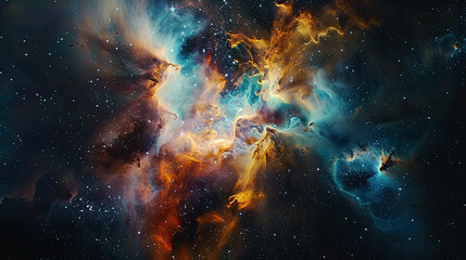Obraz na płótnie Canvas Galactic Tapestry: Nebulae and Stars