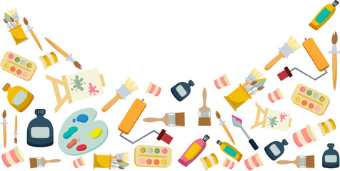 Paint Equipment Corner Border Pattern