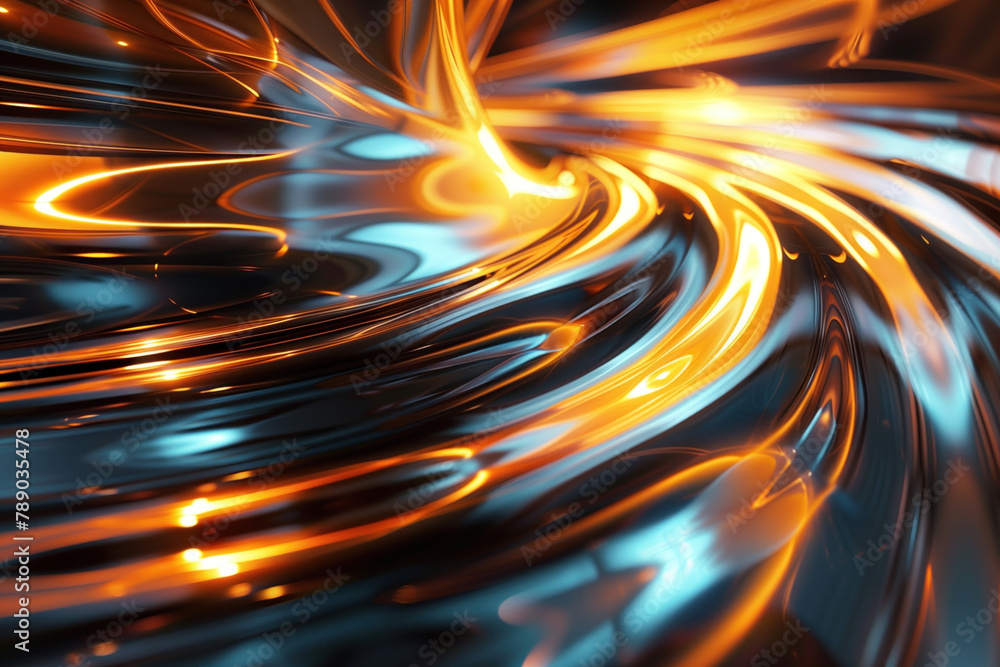 Poster abstract background with reflections and caustics. hi-tech. futuristic background image. created wit