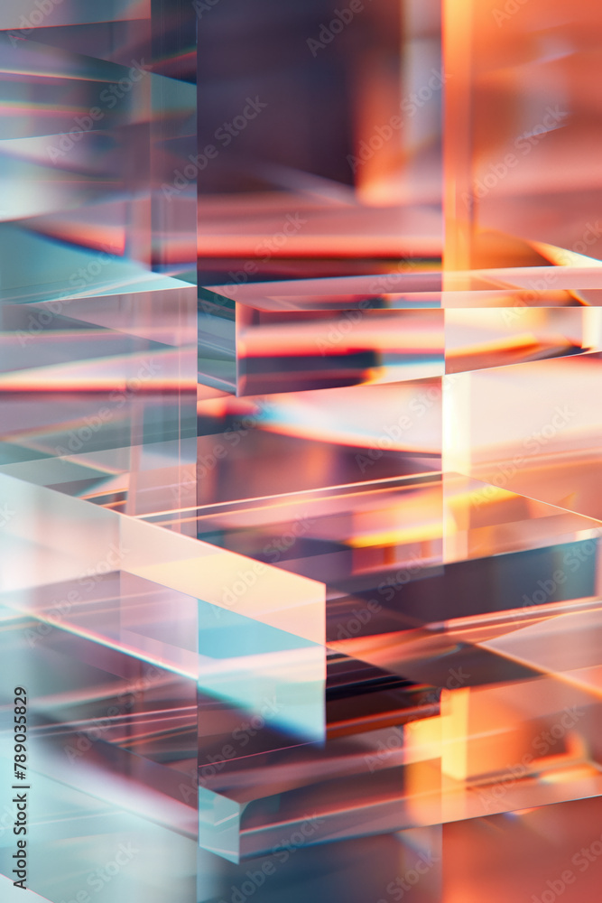Poster abstract background with reflections and caustics. hi-tech. futuristic background image. created wit