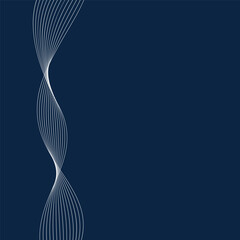 Abstract background with waves. Blue vector background with white wavy lines. Soundwave background. Cover design. Waving abstract background design. - 789036403