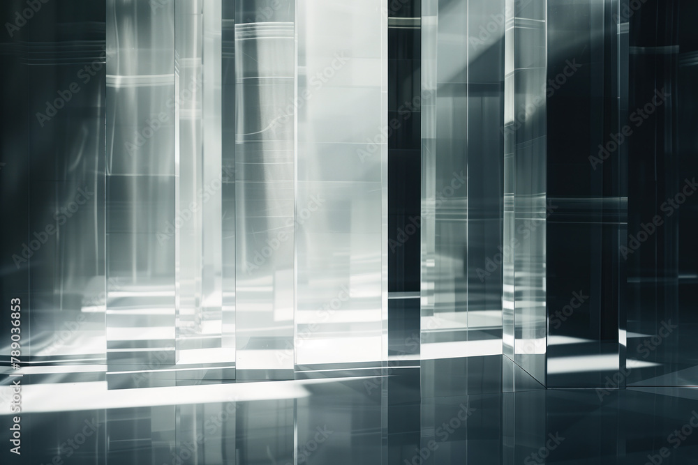 Poster abstract background with reflections and caustics. hi-tech. futuristic background image. created wit