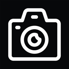 camera icon vector outline design