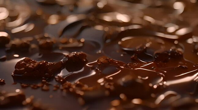 Chocolate liquid background footage 