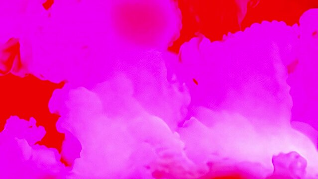 Vibrant hot red and pink, purple, neon, red texture. Soft color holographic iridescent gradient. Hologram glitch. Light through a prism and smoke. Abstract background effect 4k video