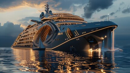 A luxury cruise ship that travels through time as well as across the seas