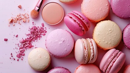 Fototapeta premium Cosmetics inspired by macarons