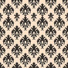 Obraz premium Vector damask seamless pattern background.pattern swatches included for illustrator user, pattern swatches included in file, for your convenient use