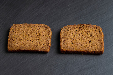 square-shaped pieces of fresh bread