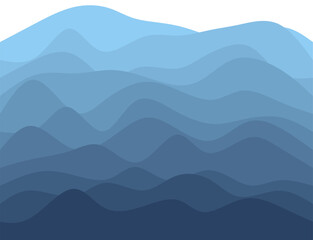 Abstract wavy vector background. Blue water wave sea line. vector illustration of sea waves - 789043276