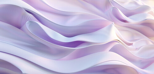Gentle 3D waves in pastel hues offer a peaceful visual for spa-like settings.