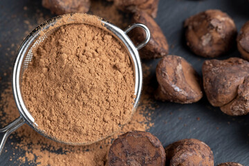 sweet chocolates with natural cocoa and cocoa butter