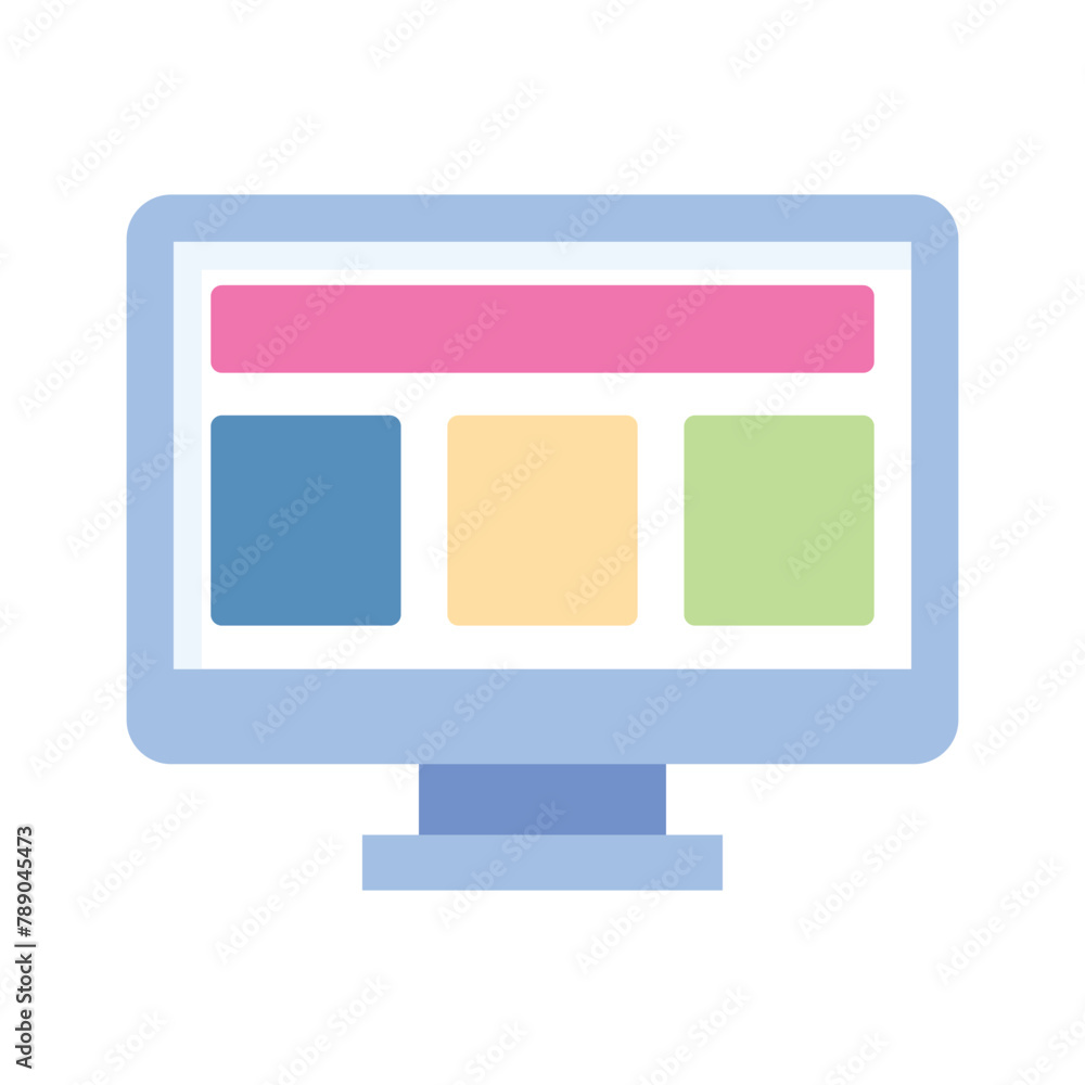 Wall mural website layout design concept in trendy style