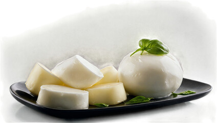 white cheese on a plate