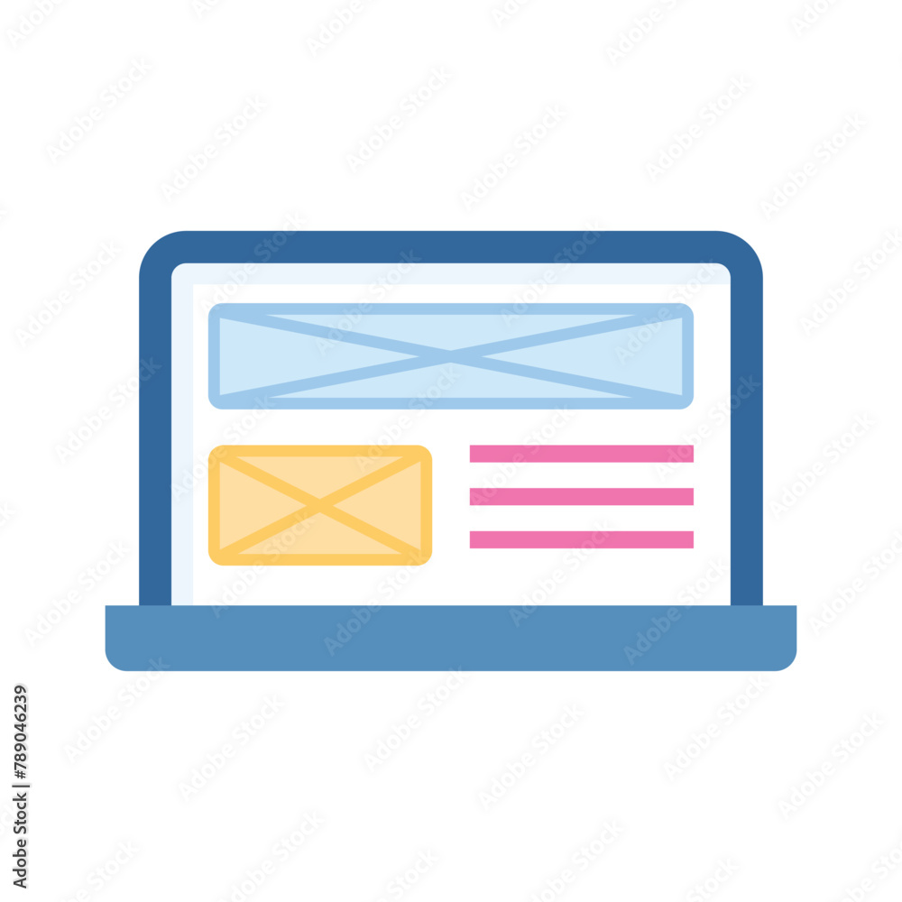 Canvas Prints have a look at this unique icon of website interface in modern flat style
