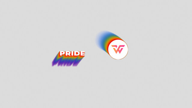Pride Flag Trail Gradient Loop Logo Reveal 4k 1:1 16:9 9:16