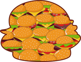 Burger Inside Pattern