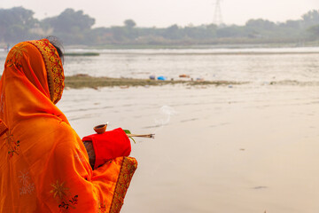 Celebration of Chhath puja, worshipping of the sun. Chhath Puja is one of the most major festivals...