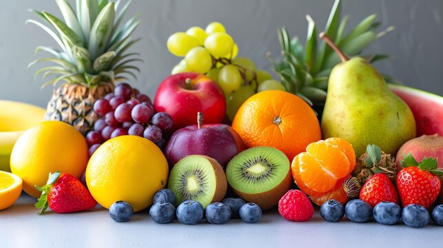 Various types of fresh fruit picture